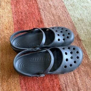 Women size 10 Crocs Karin Shayna Black Clogs